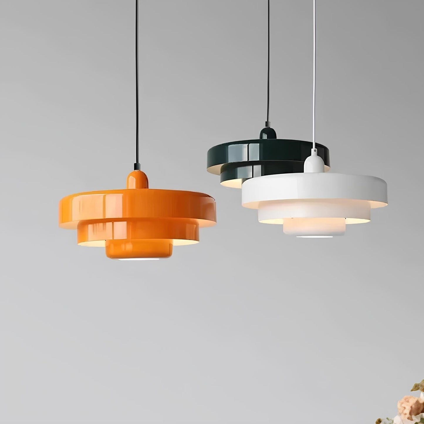 Opurra - Nordic Glass Loft Pendant Light White Minimalist