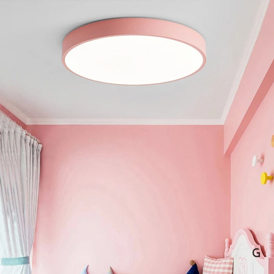 NestGLow - Modern Nordic Wooden Circular Ceiling Light for Elegant Interiors