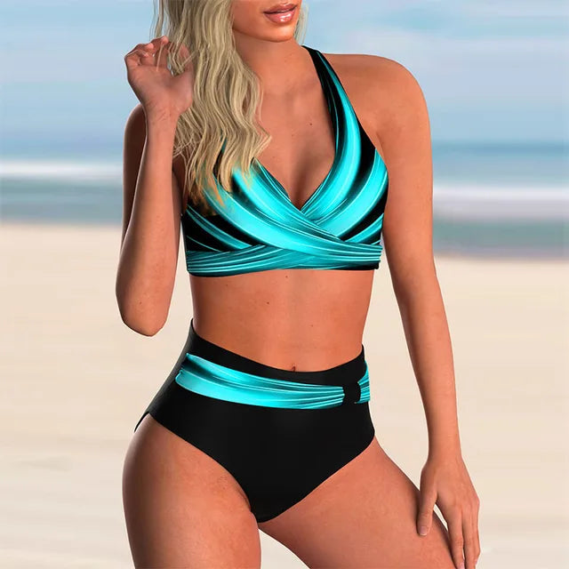 Tabitha - Stylish Women's Bikini Set with High Waist and Supportive Design