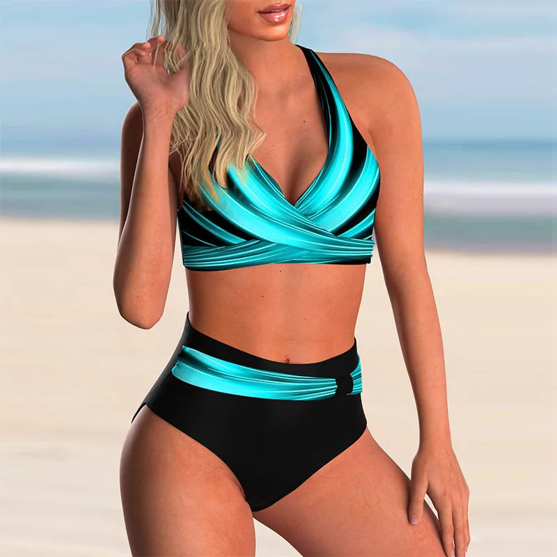 Tabitha - Stylish Women's Bikini Set with High Waist and Supportive Design