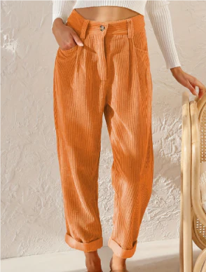Chantal - Stylish Soft Corduroy Trousers for Women with Timeless Elegance