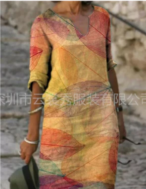 Kinvara - Elegant Women's Dress with Vibrant Floral Patterns