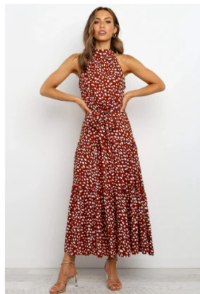 Josepha - Elegant Sleeveless Summer Dress with Floral Pattern