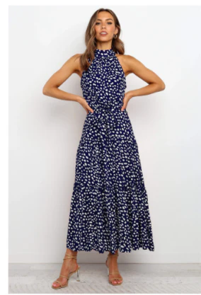 Josepha - Elegant Sleeveless Summer Dress with Floral Pattern