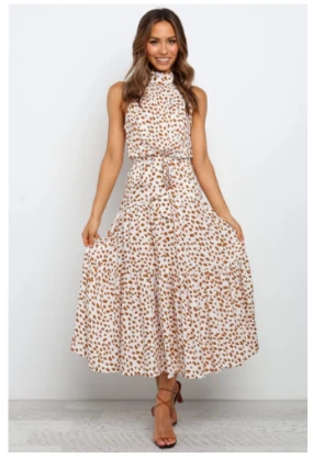 Josepha - Elegant Sleeveless Summer Dress with Floral Pattern