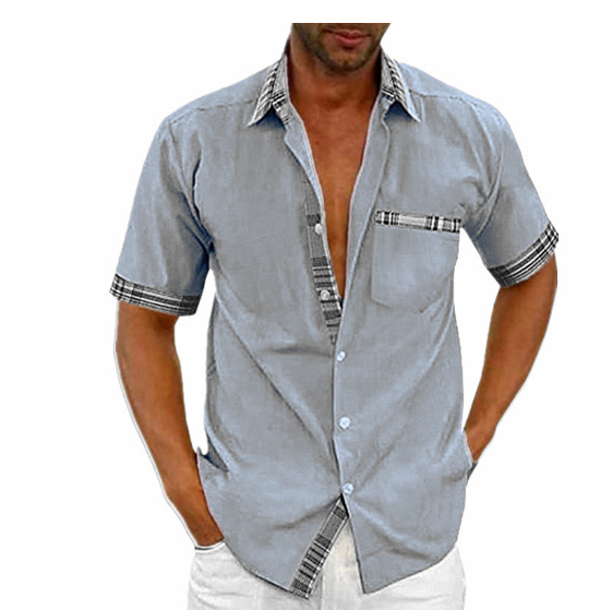 Neil - Stylish Men's Short-Sleeved Shirt for Casual and Semi-Formal Wear