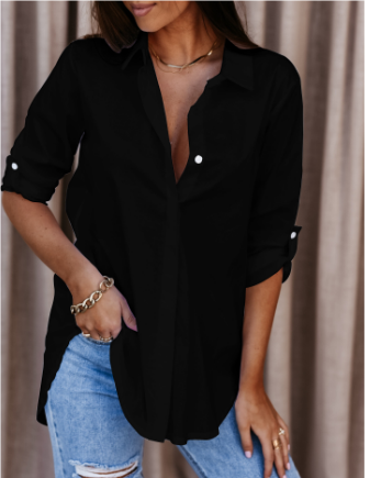 Bernice - Elegant Women's Blouse with Long Sleeves and Chic Design