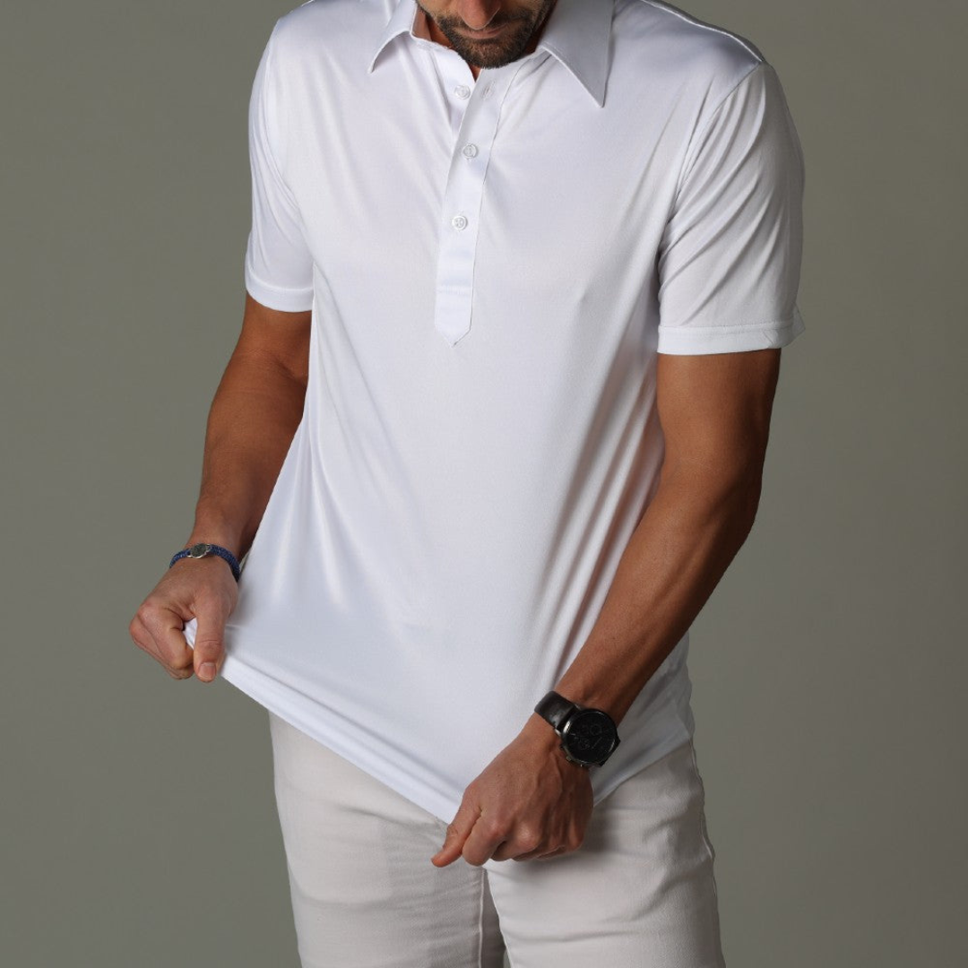 Benjamin - Men's Slim Fit White Business Shirt in Premium Cotton