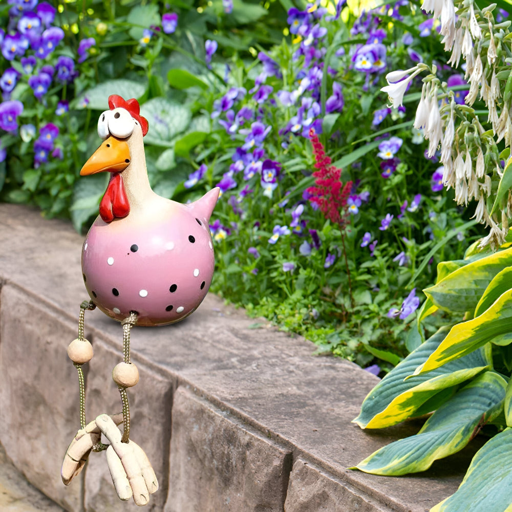 Planora - Funny Large Eyed Chicken Garden Statue Outdoor Decor