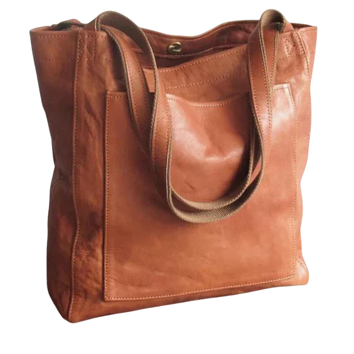 Evadne - Elegant Leather Shoulder Bag with Spacious Interior and Compartments