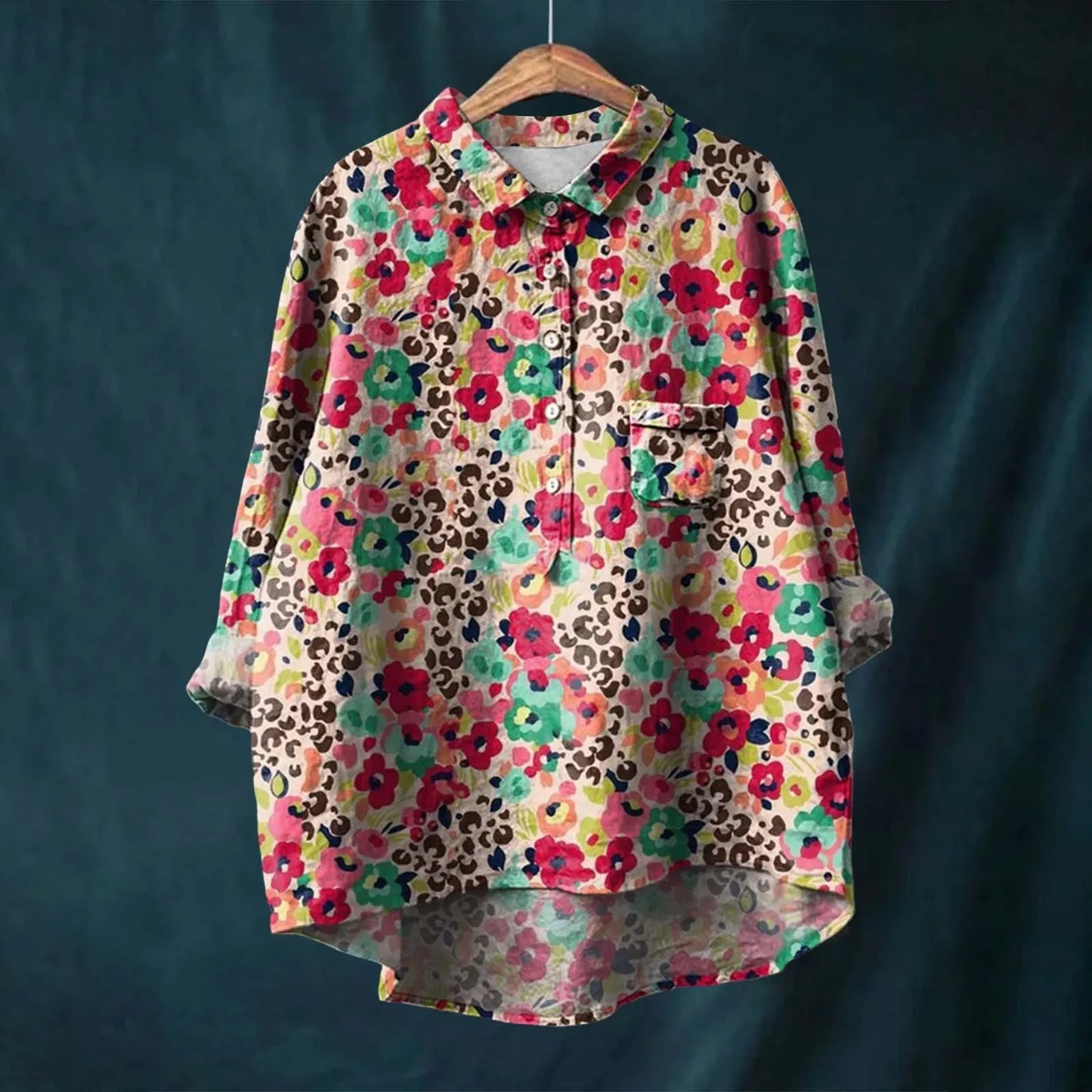 Willow - Elegant Women's Floral Shirt for Effortless Style and Comfort