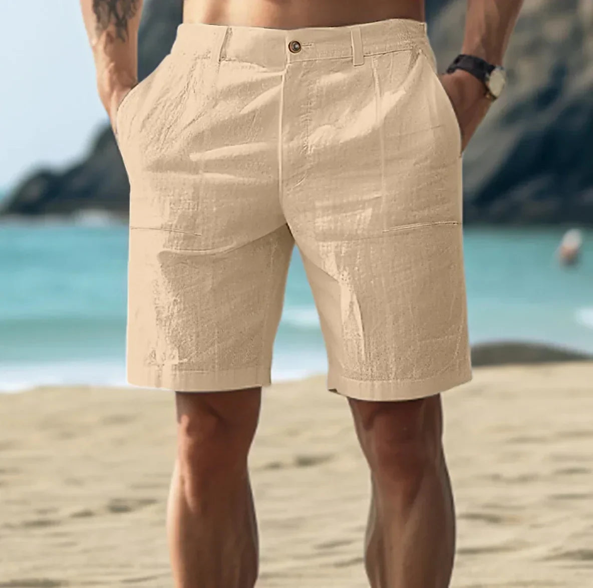 Wyatt - Casual Men's Linen Shorts for Relaxed Summer Days