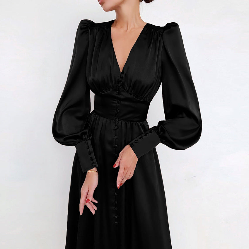 Ocie - Elegant Satin Dress for Spring and Summer Outings