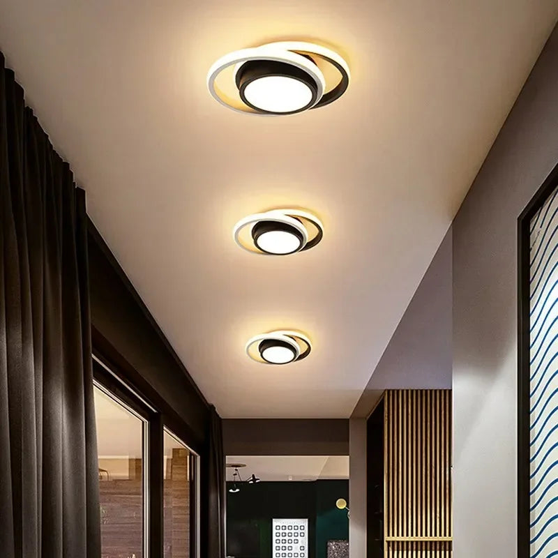Soapore - Modern LED Ceiling Light - Creative Two Ring Design Fixture