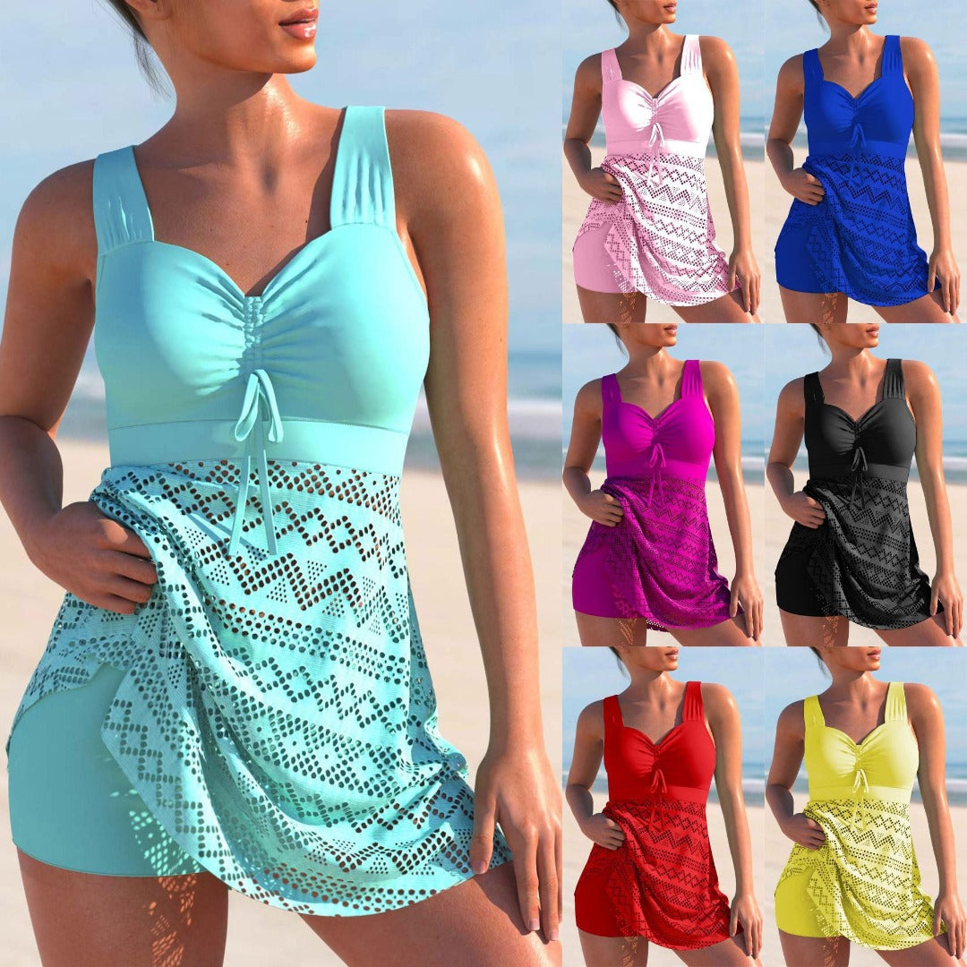 Floralie - Stylish Light Padded Tankini Set for Beach Adventures