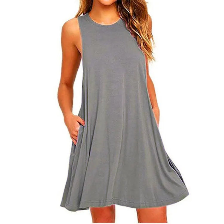 Chantelle - Summer Casual Swing Women's Dress with Pockets