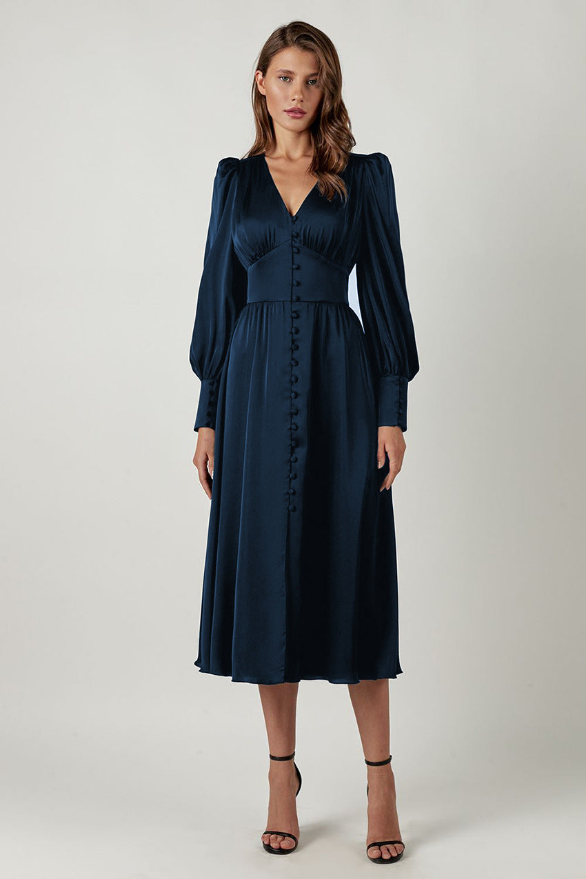 Ocie - Elegant Satin Dress for Spring and Summer Outings