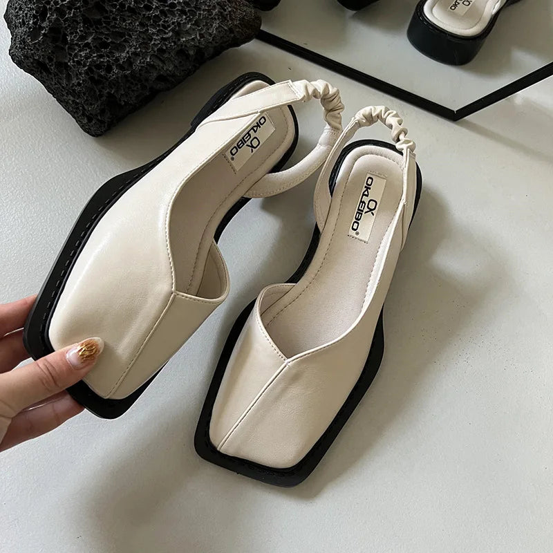 Michaela - Stylish Slingback Sandals with Square Toe for Women