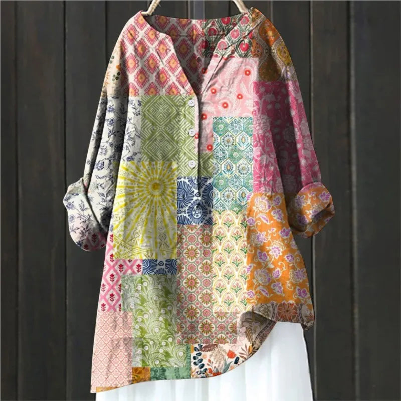 Alithia - Casual Floral Blouse for Comfortable Everyday Style