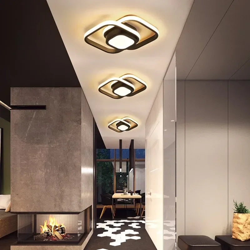 Soapore - Modern LED Ceiling Light - Creative Two Ring Design Fixture