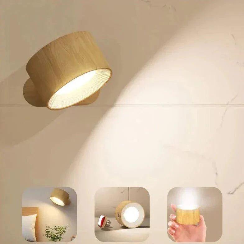 Auroria - EasyStick Wireless Wall Lamp Dimmable Rotating Bedroom