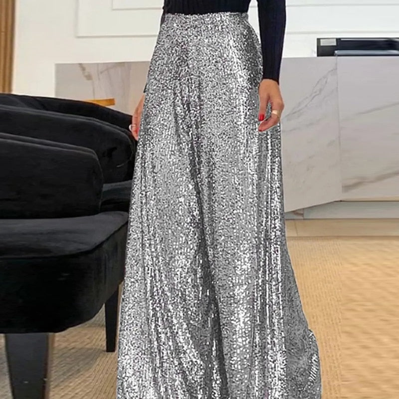 Andromeda - Chic Wide-Leg Trousers for Effortless Elegance and Comfort