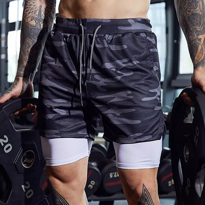 Byron - Men's Gym Shorts With Phone Pocket And Liner