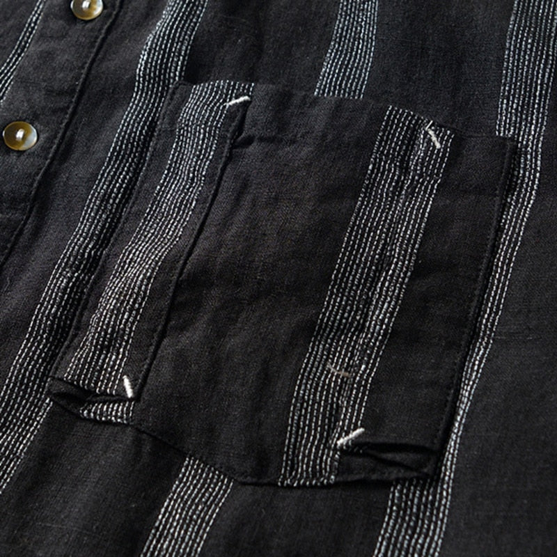 Andreas - Stylish Men's Vintage Linen Shirt for Timeless Elegance