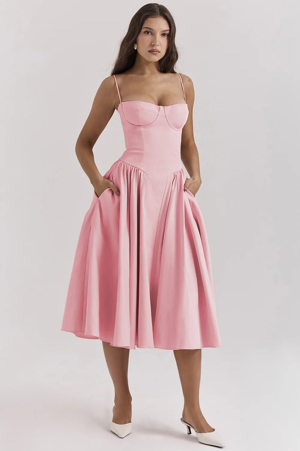 Kassidy - Stylish Women's Armless Midi Dress for Summer Outings
