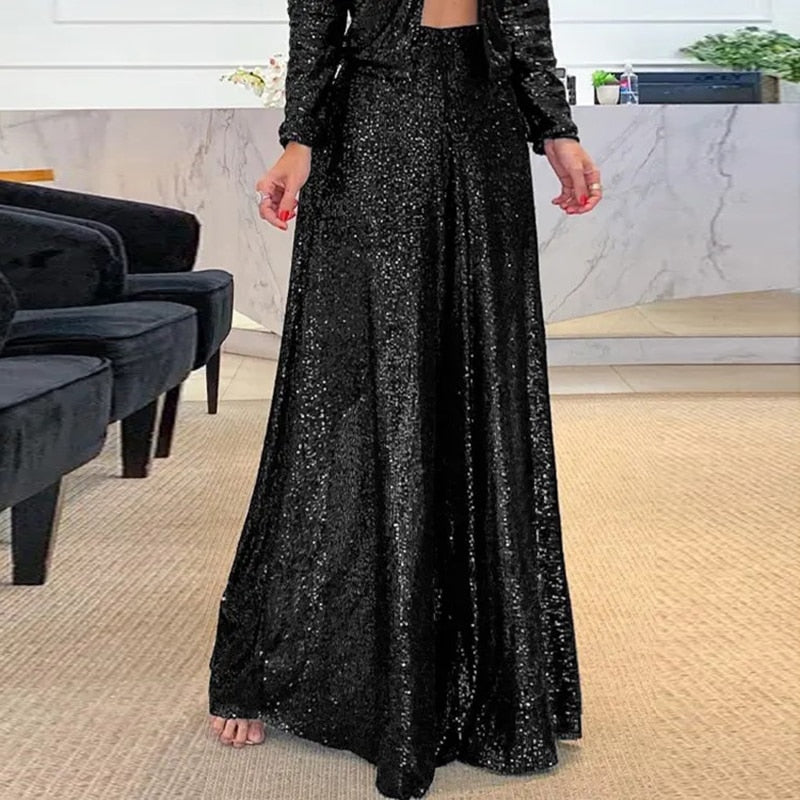 Andromeda - Chic Wide-Leg Trousers for Effortless Elegance and Comfort