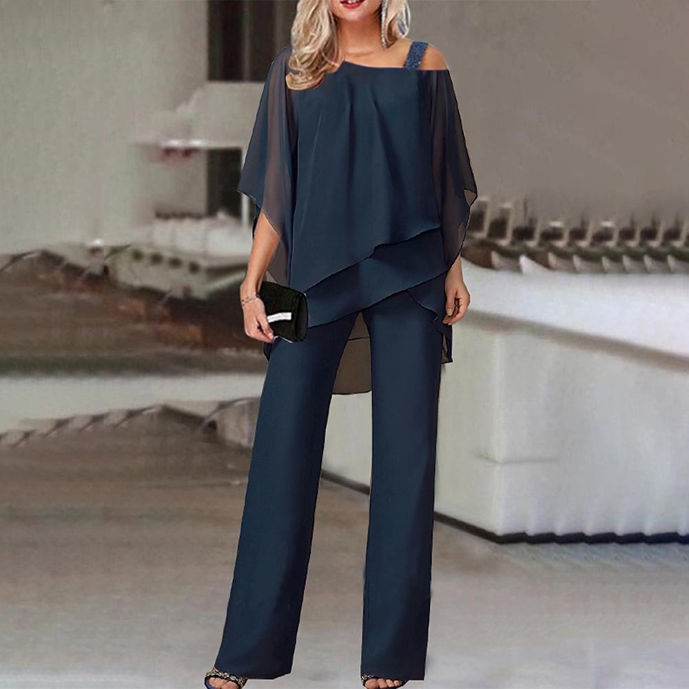 Arabelle- Elegant Women's Cold Shoulder 2-Piece Set for Flowy Style