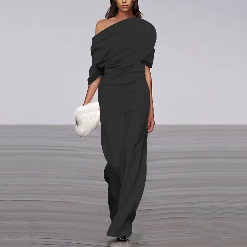 Cybele - Elegant Spring Jumpsuit with Single-Breasted Neckline