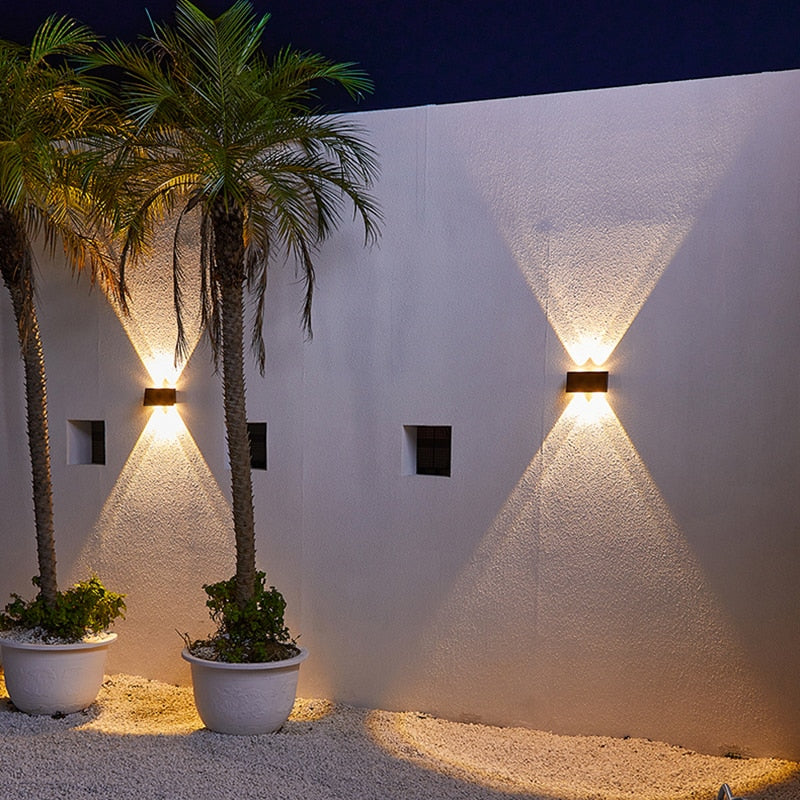 Glowess - SolarRay Solar Wall Lamp Modern Waterproof Lighting for Outdoors