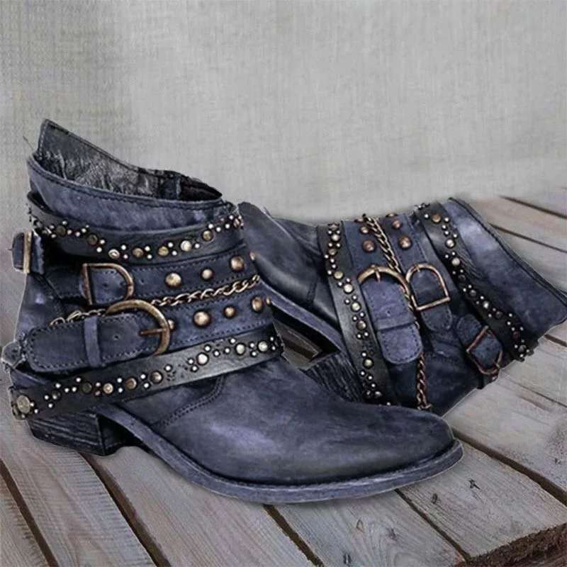 Milly - Stylish Vintage Boots with Comfortable Slip-On Design