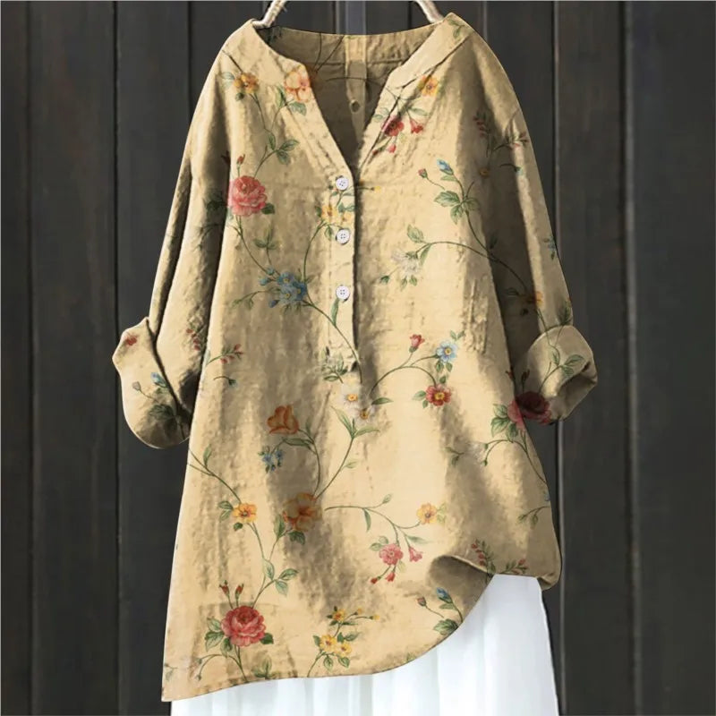 Alithia - Casual Floral Blouse for Comfortable Everyday Style