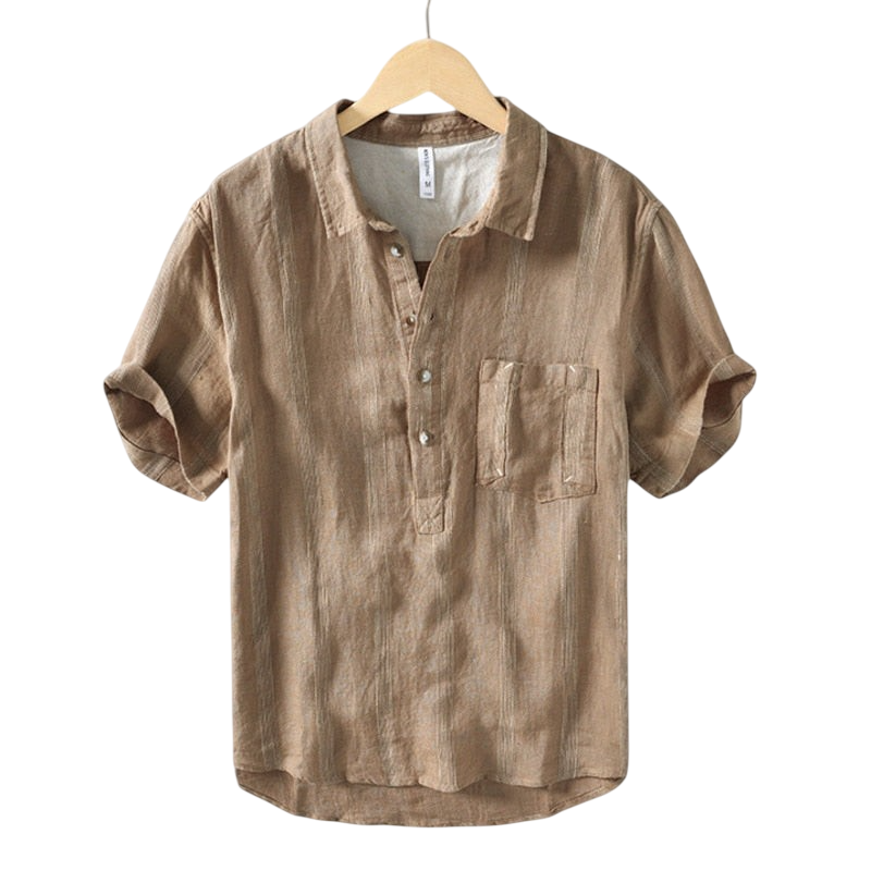 Andreas - Stylish Men's Vintage Linen Shirt for Timeless Elegance