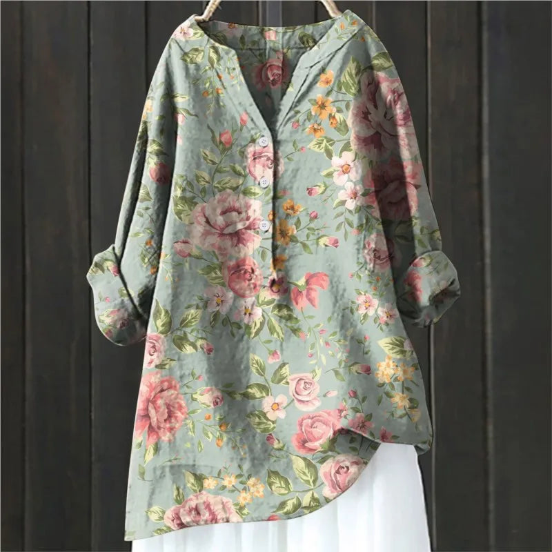 Alithia - Casual Floral Blouse for Comfortable Everyday Style