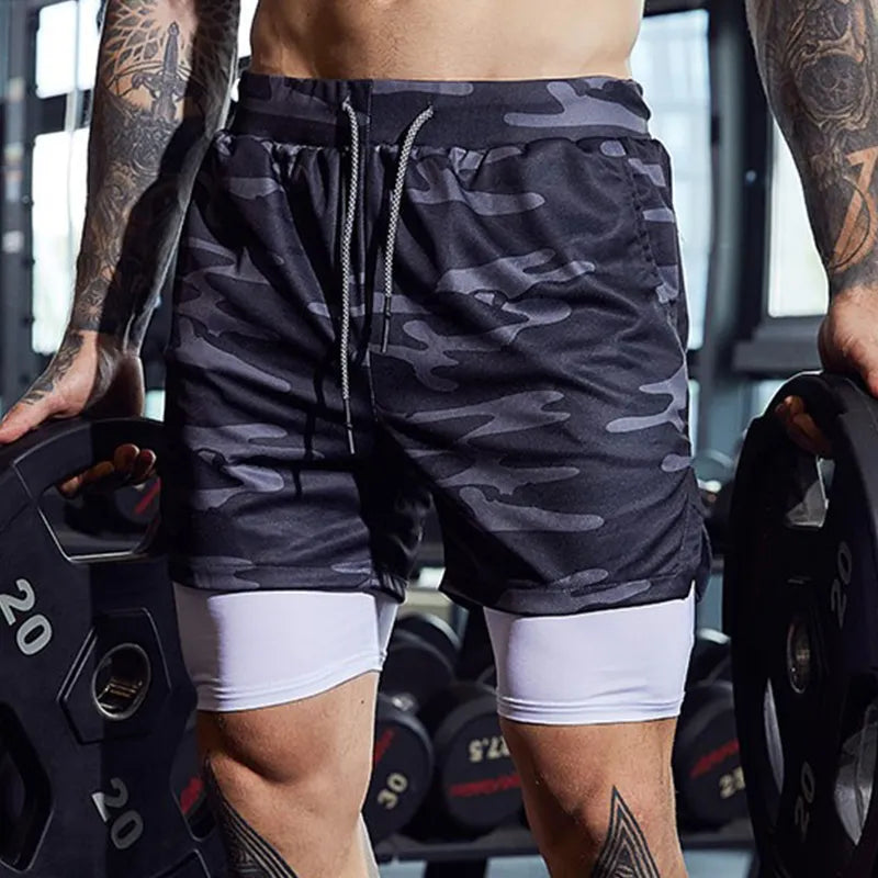 Byron - Men's Gym Shorts With Phone Pocket And Liner