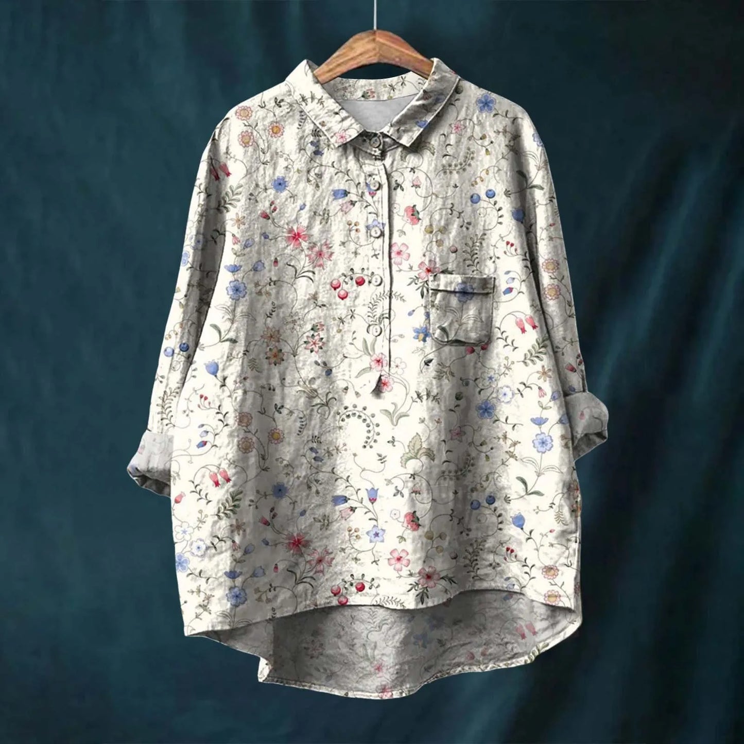 Willow - Elegant Women's Floral Shirt for Effortless Style and Comfort