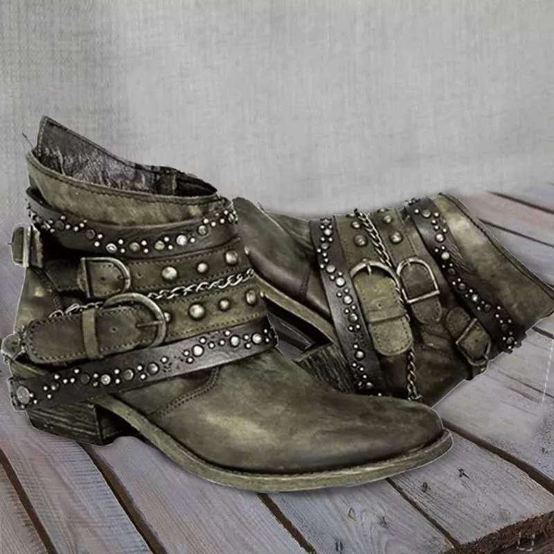 Milly - Stylish Vintage Boots with Comfortable Slip-On Design