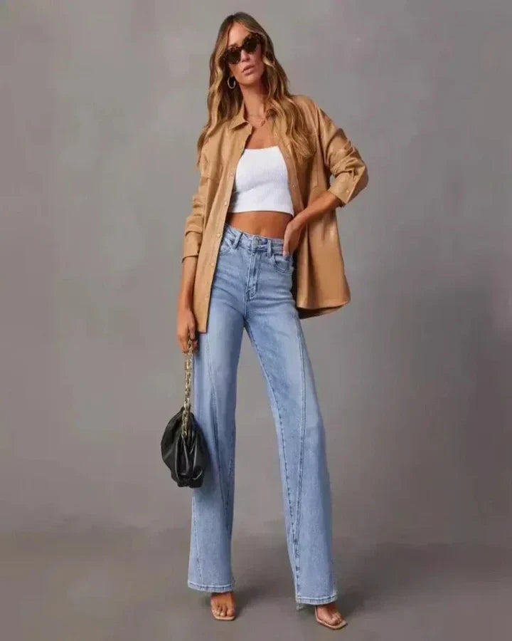 Charity - High Waist Wide Leg Jeans with Modern Design and Comfortable Fit
