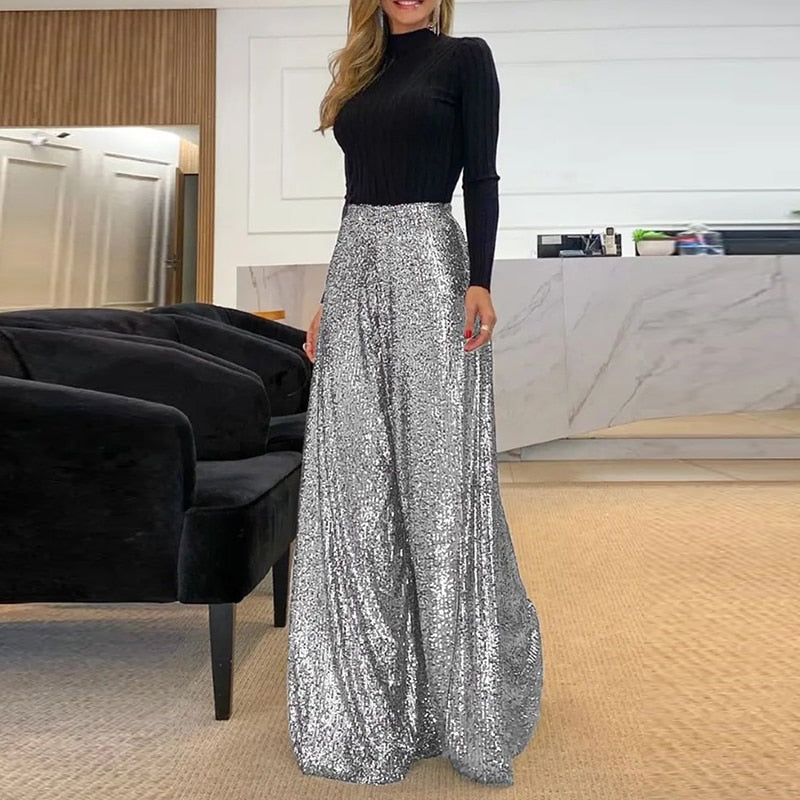Andromeda - Chic Wide-Leg Trousers for Effortless Elegance and Comfort