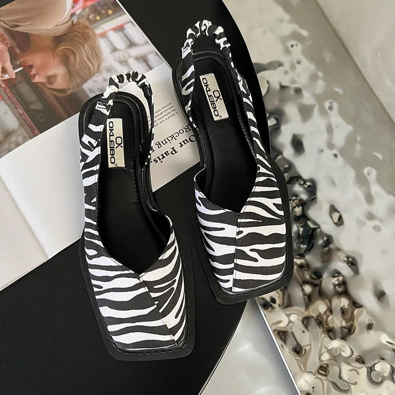 Michaela - Stylish Slingback Sandals with Square Toe for Women