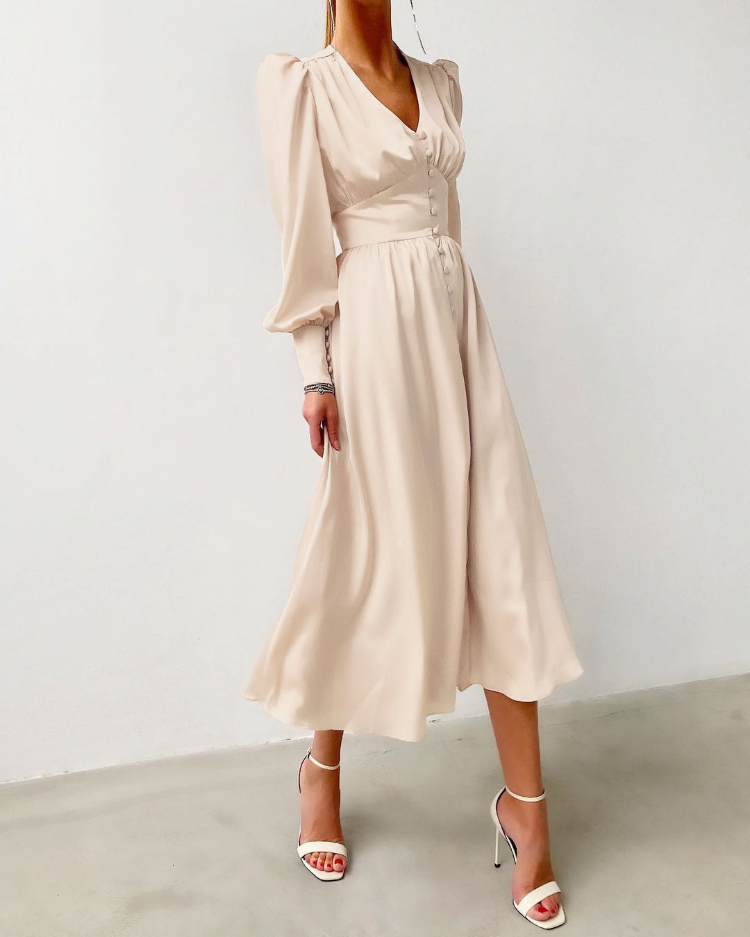 Ocie - Elegant Satin Dress for Spring and Summer Outings