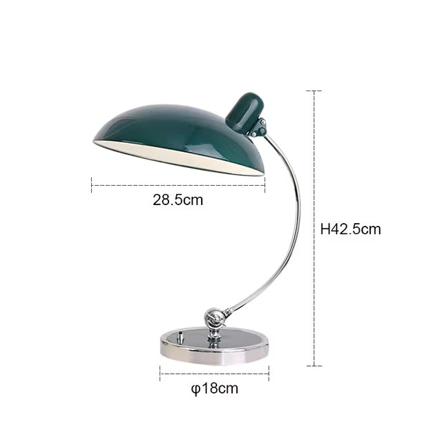 Iridia - ScandiArc Bauhaus Inspired Iron Table Lamp for Home Office