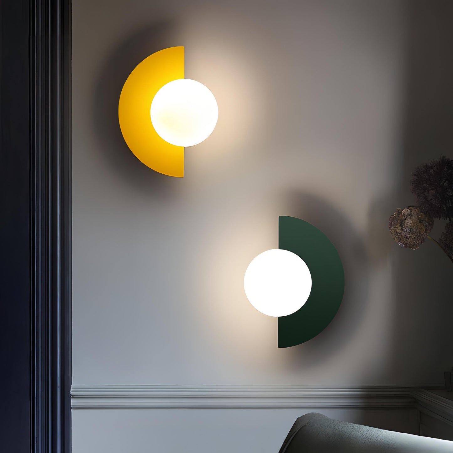 GlowNova - Modern Nordic Semicircle Wall Lamp for Elegant Home Decor