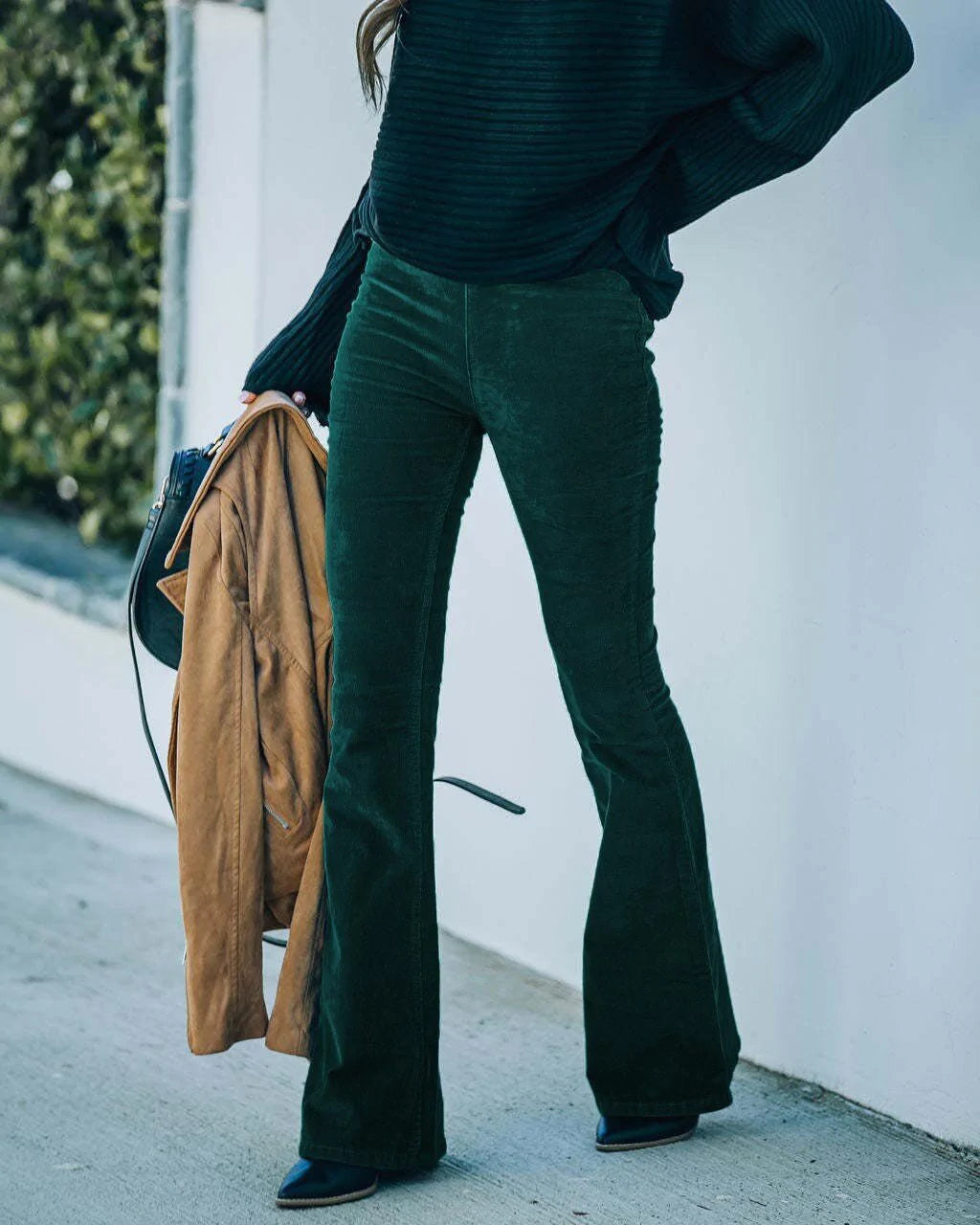 Selena - Stylish High Waist Flare Pants for Women in Trendy Colors