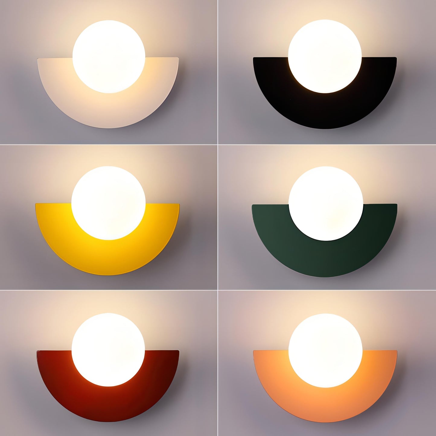 GlowNova - Modern Nordic Semicircle Wall Lamp for Elegant Home Decor
