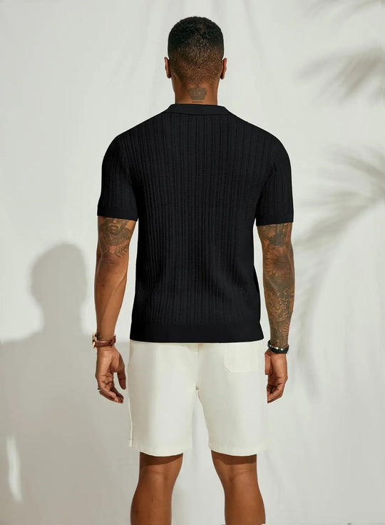 Aiden - Stylish Knit Summer Shirt for Men by Leoven - Elegant Comfort