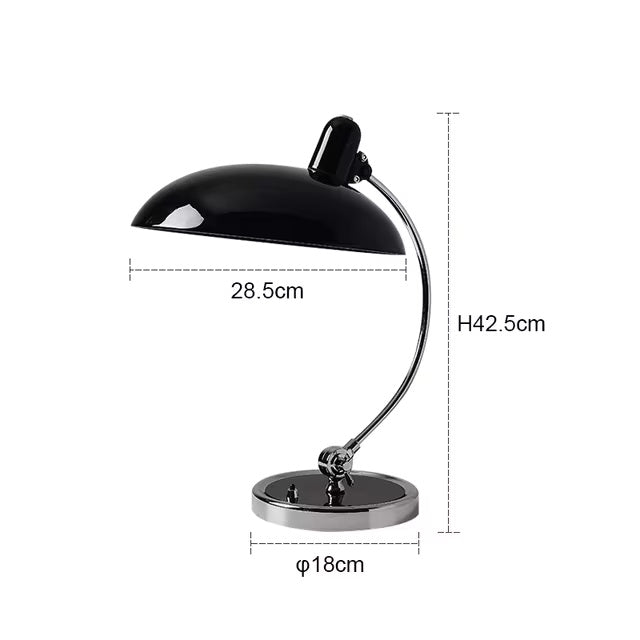Iridia - ScandiArc Bauhaus Inspired Iron Table Lamp for Home Office